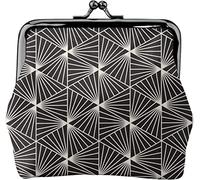 Portamonete da donna in pelle con motivo senza cuciture, piccolo portamonete con chiusura a lucchetto a bacio e fibbia portafoglio per regalo ragazza, Come nella foto, Taglia unica, Organizer per