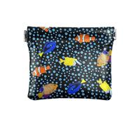 Portamonete da donna in pelle con pesci tropicali hawaiani costieri piccolo portamonete unico borsa per il trucco da donna, tropicale hawaiano pesce costiero, 1 taglia, moda, Pesce tropicale hawaiano
