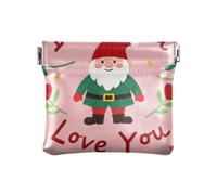 Portamonete da donna in pelle con scritta "I Love Your Valentine", Amo il tuo nano cartone animato di San Valentino, 1 size, Stampa artistica