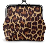 Portamonete da donna in pelle con stampa leopardata, piccolo portamonete con chiusura a lucchetto a bacio e fibbia, regalo per ragazza, Come nella foto, Taglia unica, Organizer per borse