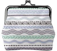 Portamonete da donna in pelle con temi tribali ed etnici, piccolo portamonete con chiusura a lucchetto a bacio e fibbia portafoglio per ragazza regalo, Come nella foto, Taglia unica, Organizer per