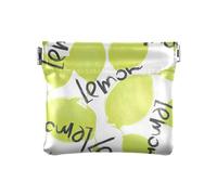 Portamonete da donna in pelle da donna, portamonete unico, verde lime limone frutti, Frutti Di Limone Verde Lime, 1 Size, Accessorio da viaggio