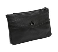 Portamonete da donna in pelle dal design semplice con cerniera tasca porta carte di credito Lady Mini borsa femminile casual cambiamento portafoglio con portachiavi, L, Taglia unica