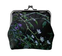 Portamonete da donna in pelle di vite verde scuro, piccolo portafoglio con chiusura a bacio, mini porta carte per chiavi, rossetto, carino portamonete da viaggio