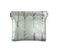 Portamonete da donna in pelle ecologica in poliuretano, stile rustico, colore: verde lavanda, Rustico Verde Lavanda, 4.33"(L) x 3.74"(W) x 0.39"(H), classico