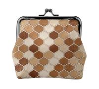 Portamonete da donna in pelle geo con scala di pitone, piccolo portafoglio con chiusura a bacio, mini porta carte per chiavi, rossetto, carino portamonete da viaggio