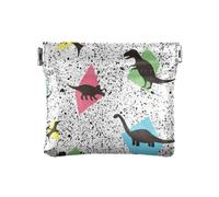 Portamonete da donna in pelle, grazioso organizer per gioielli per ragazze, donne, signore, simpatici dinosauri, Multicolore, 1 size, Moderno/adattabile