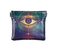 Portamonete da donna in pelle nera con tarocchi e tarocchi, impermeabile, per donne e ragazze