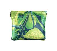 Portamonete da donna in pelle PU con cavallo verde, organizer per gioielli fantasia per ragazze e signore