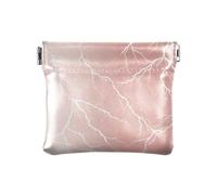 Portamonete da donna in pelle PU con cuore e bolle di sogno, impermeabile, per donne, ragazzi, ragazze, Affascinante fulmine oro rosa, 1 size, moderno