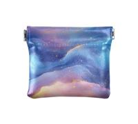 Portamonete da donna in pelle PU con cuore e bolle di sogno, impermeabile, per donne, ragazzi, ragazze, Blu vibrante Rosa Viola, 1 size, moderno