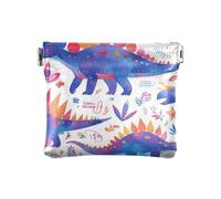 Portamonete da donna in pelle PU con dinosauri divertenti in stile contemporaneo, impermeabile, mini custodia per cosmetici per donne e ragazze, Dinosauri divertenti Stile contemporaneo, Decorazione