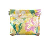 Portamonete da donna in pelle PU con fiori e margherita, iris, colore giallo, portatile, organizer per carte da donna, Fiori Giglio, Margherita, Iris, Giallo, 1 size, moderno