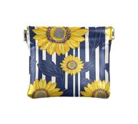 Portamonete da donna in pelle PU con girasole bicolore per donna e ragazza