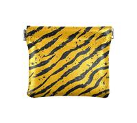Portamonete da donna in pelle PU con leopardo giallo e nero, organizer portatile per chiavi e carte di credito, per ragazze e donne
