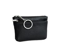Portamonete da donna in pelle PU nuovo piccolo mini superficie morbida moda chiave bancaria carta moneta piccolo portafoglio, Nero , 2pcs