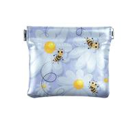 Portamonete da donna in pelle PU porta carte unico per le donne ape felice buona fortuna sciame camomilla api felice buona fortuna fiore, ape felice buona fortuna Sciame Camomilla api felice buona
