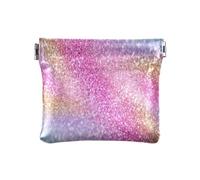 Portamonete da donna in pelle PU portatile mini portamonete sacchetti per ragazze donne signore astratto diversi colori scintilla sfondo luccichio, Astratto diversi colori scintilla barlume sfondo, 1