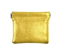 Portamonete da donna in pelle PU unico con chiusura per ragazze donne signore oro glitter scintillante lucido, Glitter oro scintillante lucido, 1 size, Modernoadattabile