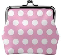 Portamonete da donna in pelle rosa senza cuciture, piccolo portamonete con chiusura a lucchetto a bacio e fibbia portafoglio per regalo ragazza, Come nella foto, Taglia unica, Organizer per borse