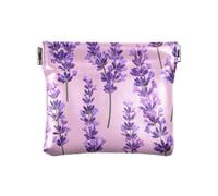 Portamonete da donna in pelle viola lavanda impermeabile porta carte organizer per denaro per ragazze donne signore, Lavanda viola., 4.33"(L) x 3.74"(W) x 0.39"(H), classico