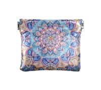 Portamonete da donna in stile bohémien, stile vintage, mandala, con fiore, in pelle, comodo organizer per oggetti personali, Bohemian Vintage, 1 size, moderno