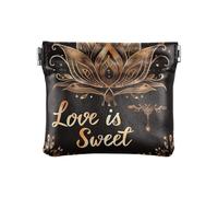 Portamonete da donna in stile marocchino bohémien Love Is Sweet Bronzo, piccolo portamonete in pelle, organizer unico per oggetti personali per donne, ragazzi e ragazze