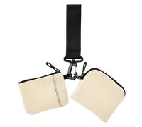 Portamonete da donna in tinta unita color mandorla sbollentata, porta carte minimalista, organizer per carte con cinturino da polso, per donne, 2 pezzi, mandorla sbollentata Tinta unita Pure Plain, 1