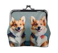 Portamonete da donna leggero con stampa di simpatici cani Corgi Squisito impermeabile piccolo sacchetto per monete e carte