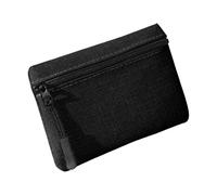 Portamonete da donna - Mini borsa in tessuto Oxford, tasca per cambio con cerniera, organizer per chiavi cosmetiche | borsa portaoggetti con scomparti multipli, Nero , Fare riferimento alla