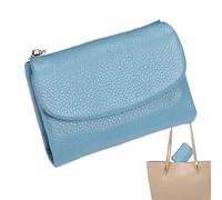 Portamonete da donna | Portamonete in pelle artificiale per donna | Organizzatore sottile di grande capacità per donna adolescente amica, blu, Se référer au descriptif, riferimento alla