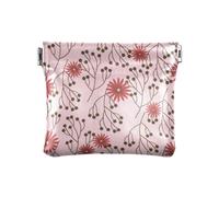 Portamonete da donna Sacchetti per monete con fiori rossi geometrici Borsa per monete con fiori rossi geometrici 4,3 x 3,7 pollici, spremere, Fiori rossi geometrici, 4.3" x 3.7", Spremere