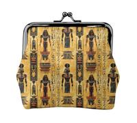 Portamonete da donna, stile retrò egiziano, con stampa, portamonete con chiusura a bacio, portamonete in pelle PU