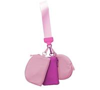 Portamonete da polso, con tre cerniere, portamonete da polso, portatile, con cerniera, portamonete da donna, piccolo portamonete carino per ragazze adolescenti, rosa, Fare riferimento alla descrizione