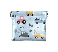 Portamonete da schiacciare con auto in stile cartone animato, in pelle PU, mini portafoglio portamonete per donne, ragazze e uomini