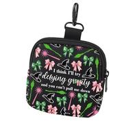 Portamonete da strega, rosa e verde, portamonete con portachiavi, regalo dell'amicizia, accessori per fan del cinema musicale, accessori per cosmetici, Portami giù 1c, alla moda