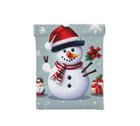 Portamonete da uomo, in pelle, con stampa primaverile, con scritta "Happy Easter Holiday", portamonete da donna, mini portafoglio per contanti, Pupazzo di neve felice di Natale, Taglia unica,