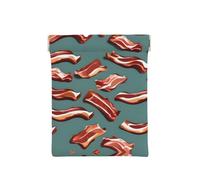 Portamonete da uomo, in pelle, con stampa primaverile, con scritta "Happy Easter Holiday", portamonete da donna, mini portafoglio per contanti, Motivo con pancetta striata, Taglia unica, Portamonete