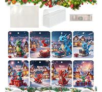 Portamonete Di Natale A Forma Di Drago Di Babbo Natale Con Benedizioni, Decorazione Della Camera Di Vacanze, Charm Albero Con Fermasoldi Trasparente, Ornamento Divertente Per Le Vacanze Di Ann, a, Se