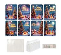 Portamonete di Natale per contanti,Portamonete di Natale per contanti | Pupazzo di neve 8 pezzi Carte d'argento Portamonete | Forniture per le vacanze , Ornamenti di Natale in contanti per, b,