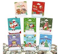 Portamonete di Natale, portamonete di Natale per contanti, set di 8 portamonete per carte di Natale, carta di denaro per contanti, ornamenti di vacanza per il portico della finestra, Design unico, Se