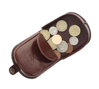 Portamonete di pelle conciata al vegetale Visconti. Collezione MONZA TRY5 Marrone