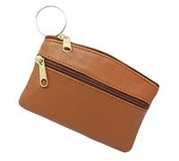 Portamonete Donna e Uomo Vera Pelle Portamonete Piccolo Portachiavi, cammello