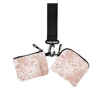 Portamonete doppio porta carte di credito con colomba rosa dorata e sottile, portamonete con cinturino da polso, per donna, confezione da 2, Colomba oro rosa, 1 size, Casual