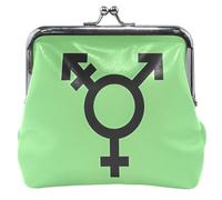 Portamonete e sacchetti in pelle con bandiera dell'orgoglio transgender israeliano personalizzato con identità sessuale, carino fibbia bacio serratura cambio borsa per monete, bandiera dell'orgoglio