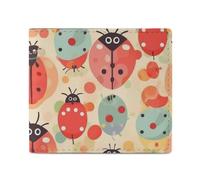 Portamonete elegante e portatile con motivo a coccinelle stampate, perfetto per zaini, borse a tracolla, tasche, ecc.
