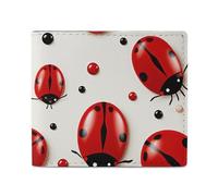 Portamonete elegante e portatile, con stampa di coccinelle rosse, perfetto per zaini, borse a tracolla, tasche, ecc.