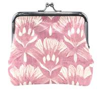 Portamonete etnico tribale rosa personalizzato in pelle per donne ragazze fibbia Kiss Lock piccolo sacchetto portamonete, Etnico Tribale, OneSize