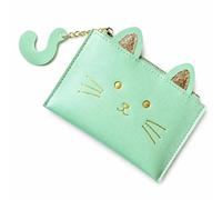 Portamonete Forma di Gatto con Cerniera, Verde chiaro | Cuciture rinforzate, Portamonete da borsa, Gite fuori porta, Per mamme impegnate