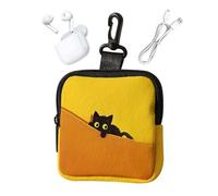 Portamonete Gatto - portafoglio e custodia per auricolari | Regalo a tema gatti per donne e amanti dei gatti, impermeabile, leggero, portatile, design divertente per i Voy
